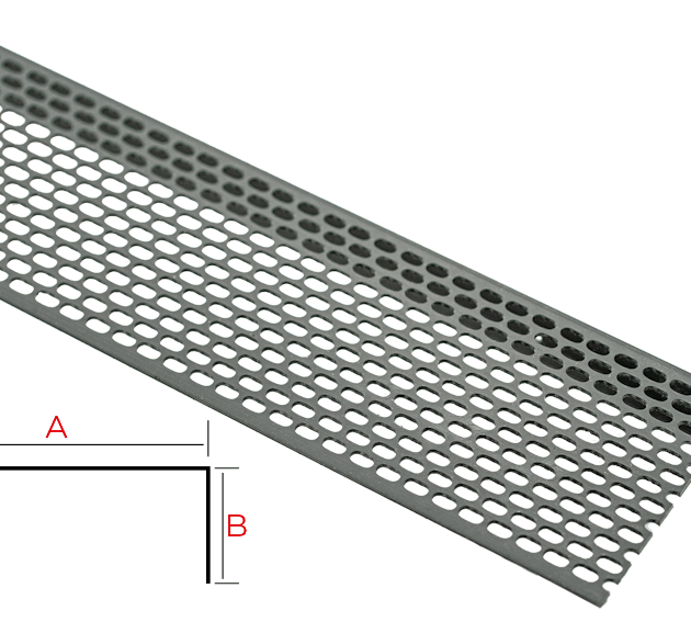 PVC açılı havalandırma profili