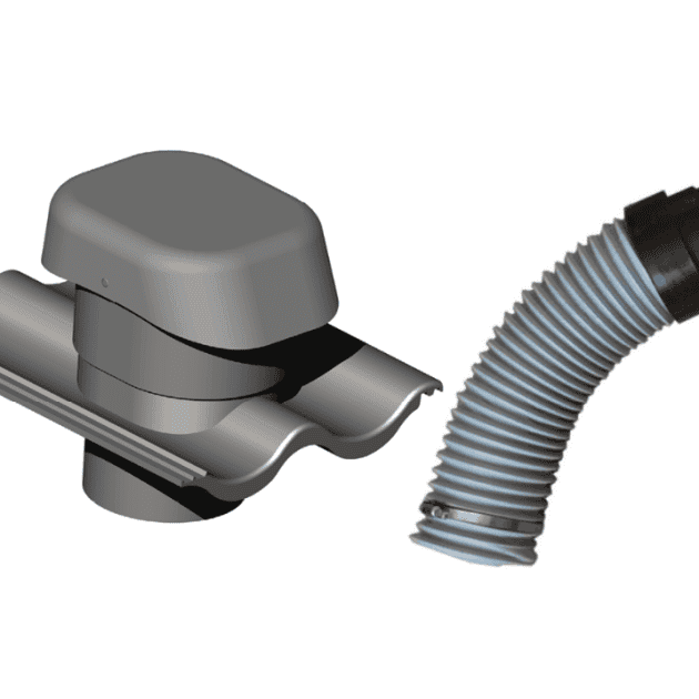 TRIVENTA PLUS – Çatı kiremitleri için ∅150 mm havalandırma bacası, bağlantı borusu ile birlikte